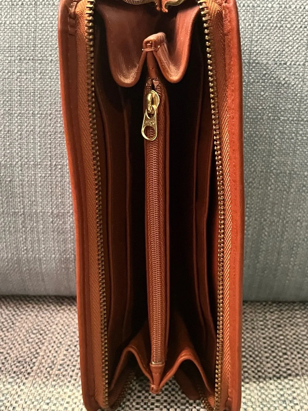 NWOT Vintage COACH British Tan Leather Wallet Pouch USA with Booklet:  RARE!!
